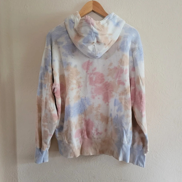 CHAMPION, Womens Pullover Hoodie, Pink, Blue &Orange Sun Wash, Size Small - Picture 4 of 10